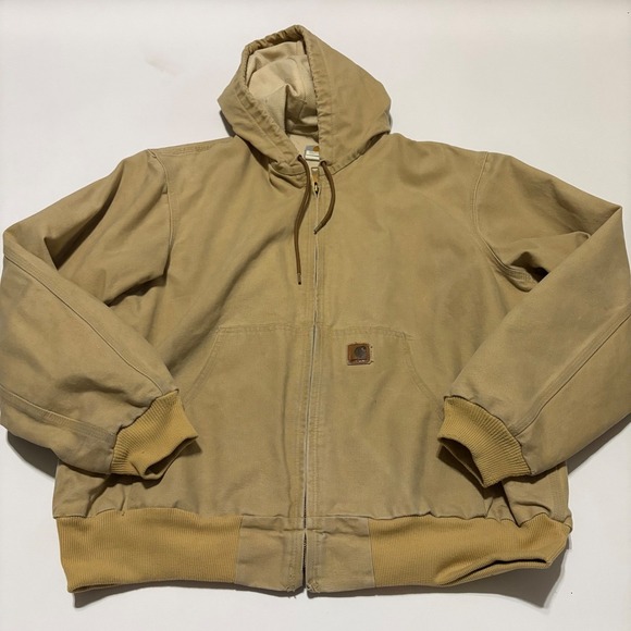 Carhartt Other - Carhartt J156 WET Thermal Lined Active Jacket Wheat Tan Mens XL Regular Zip Hood